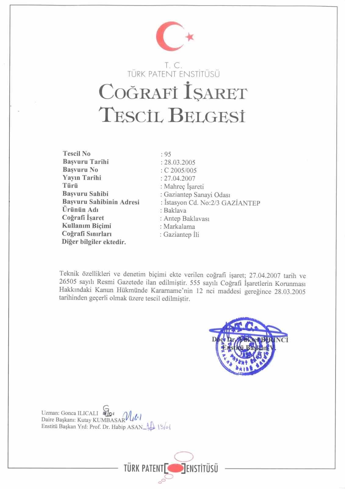 Ünverdi: "Her baklava ’Antep Baklavası’ değildir"
