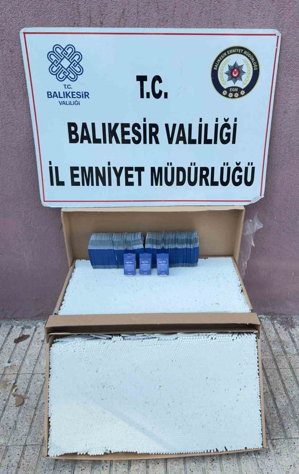 Balıkesir’de kaçak tütün operasyonu; 2 şahsa gözaltı