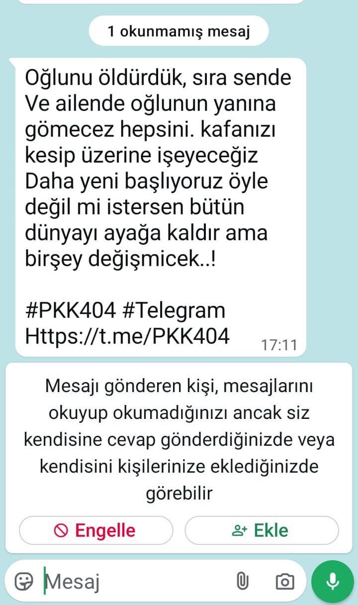 Bı&ccedil;aklanarak &ouml;ld&uuml;r&uuml;len Hakan &Ccedil;akır&rsquo;ın ailesine &ouml;l&uuml;m tehdidi i&ccedil;eren mesajlar
