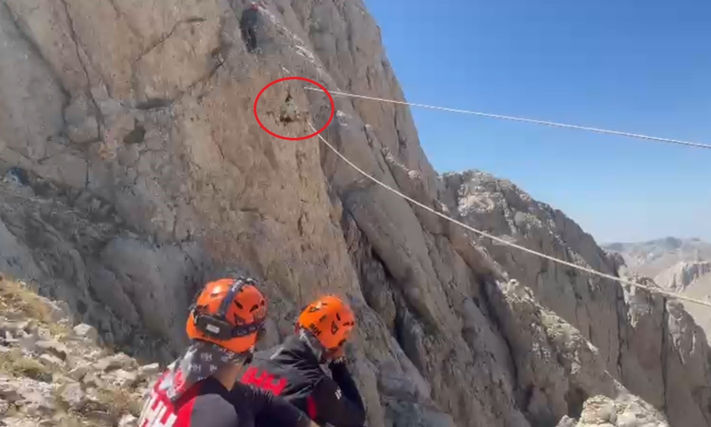 9 gün boyunca mahsur kalan keçiler 5 saatlik operasyonla kurtarıldı