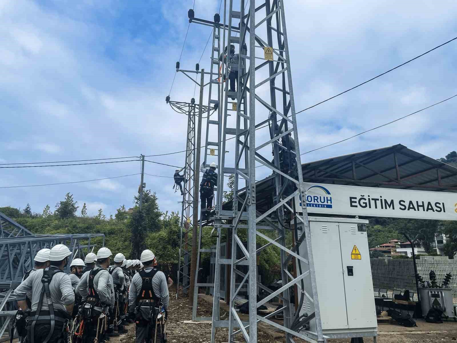 Çoruh EDAŞ’tan Saha Çalışanlarına ‘Yüksekte Güvenli Çalışma Eğitimi’
