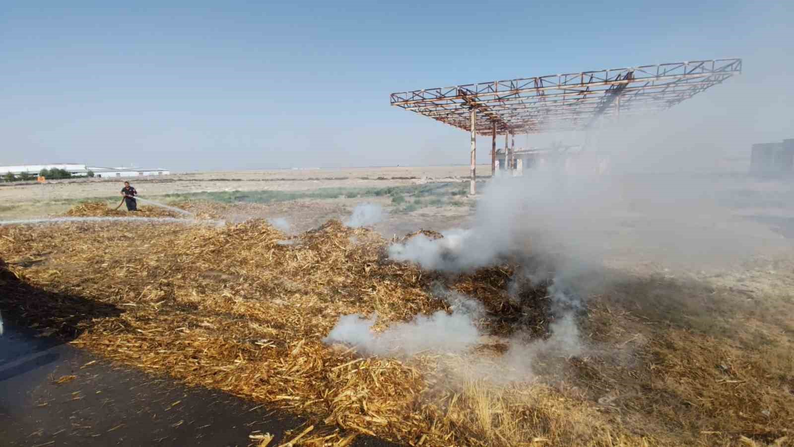 Saman y&uuml;kl&uuml; tırda yangın paniği
