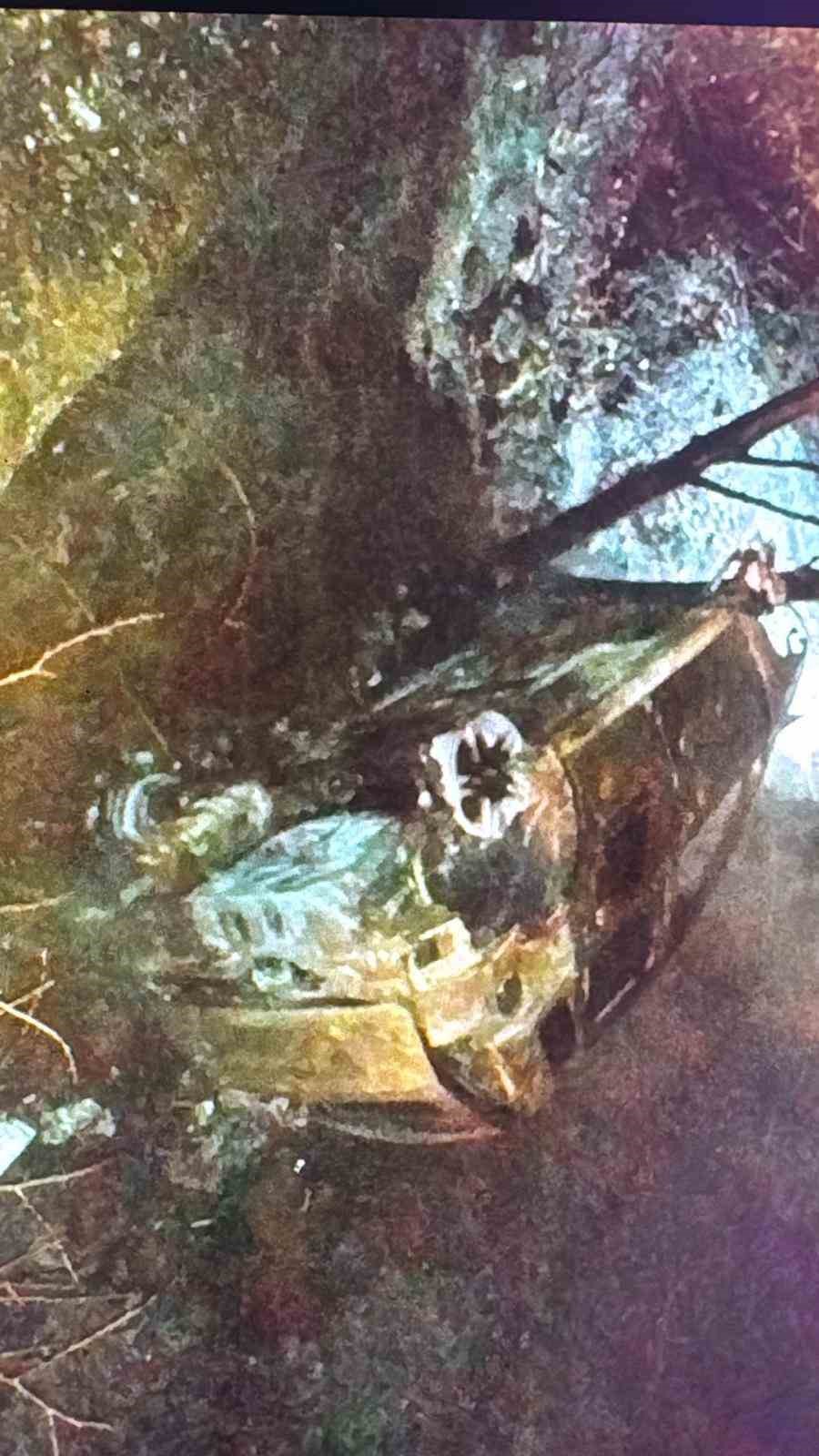 Malatya&rsquo;da şarampole yuvarlanan ara&ccedil; alev aldı: 1 yaralı
