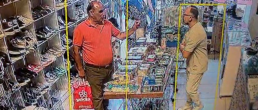 Müşteri gibi geldiği mağazadan ayakkabıyı böyle çaldı