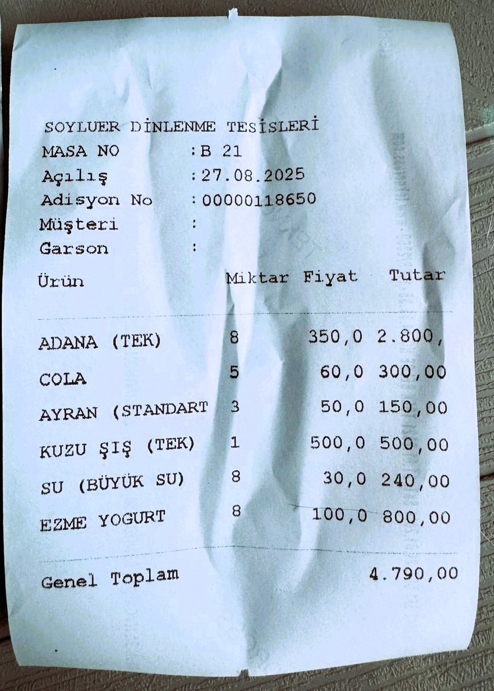 Merkezefendi Belediyesinden yemeği boğazda bırakan hesap
