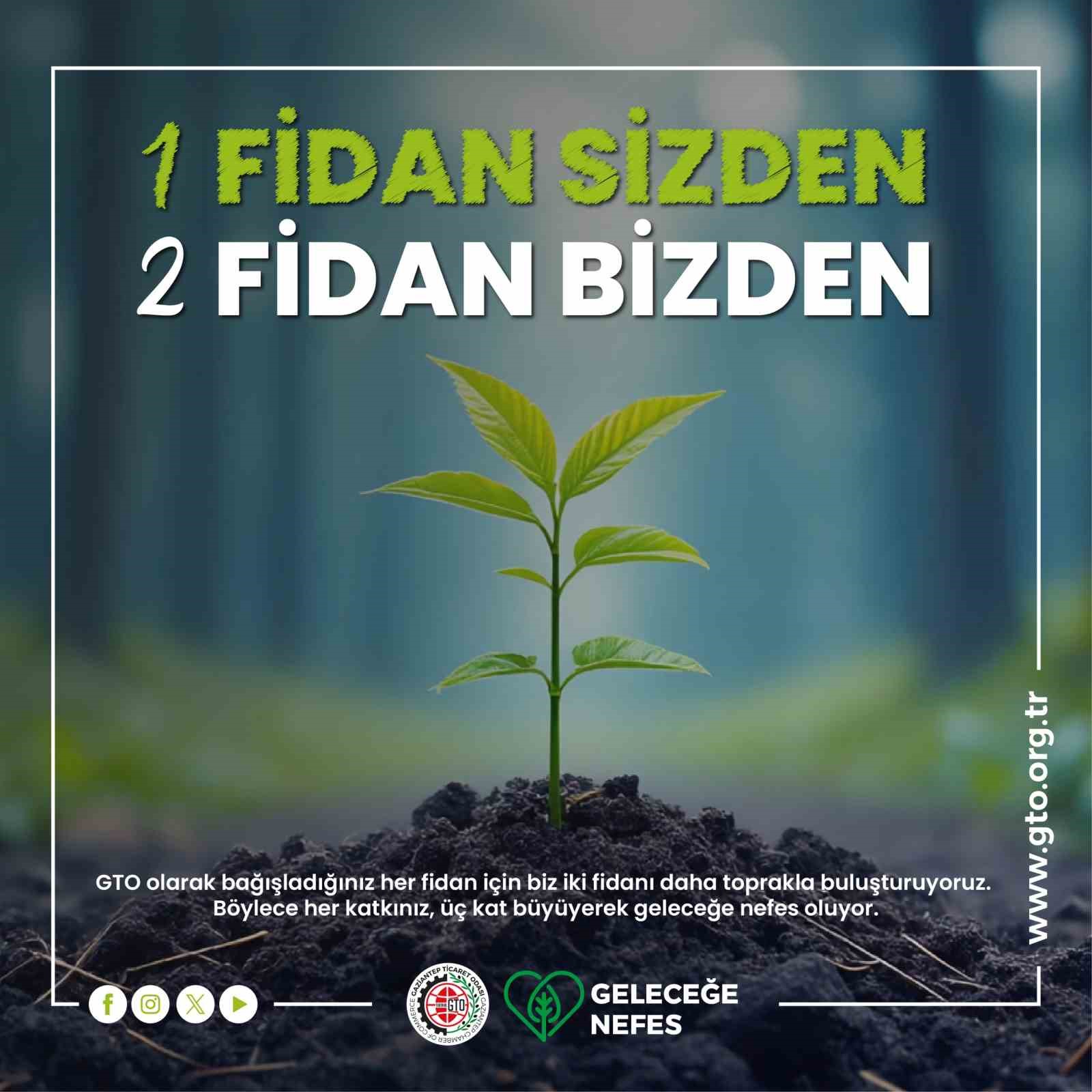 GTO’nun kampanyasında 1 günde 17 bin 778 fidan bağışlandı
