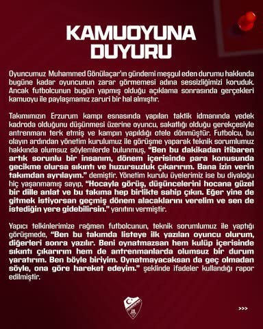 Elazığspor’dan Muhammed Gönülaçar açıklaması