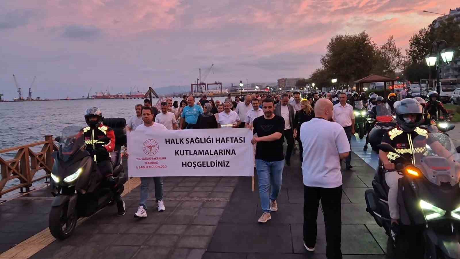 Tekirdağ&rsquo;da "Halk Sağlığı Haftası" y&uuml;r&uuml;y&uuml;ş&uuml; yapıldı
