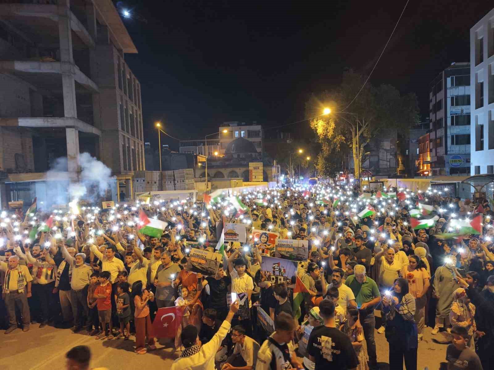 Adıyaman’da Filistin için dayanışma yürüyüşü