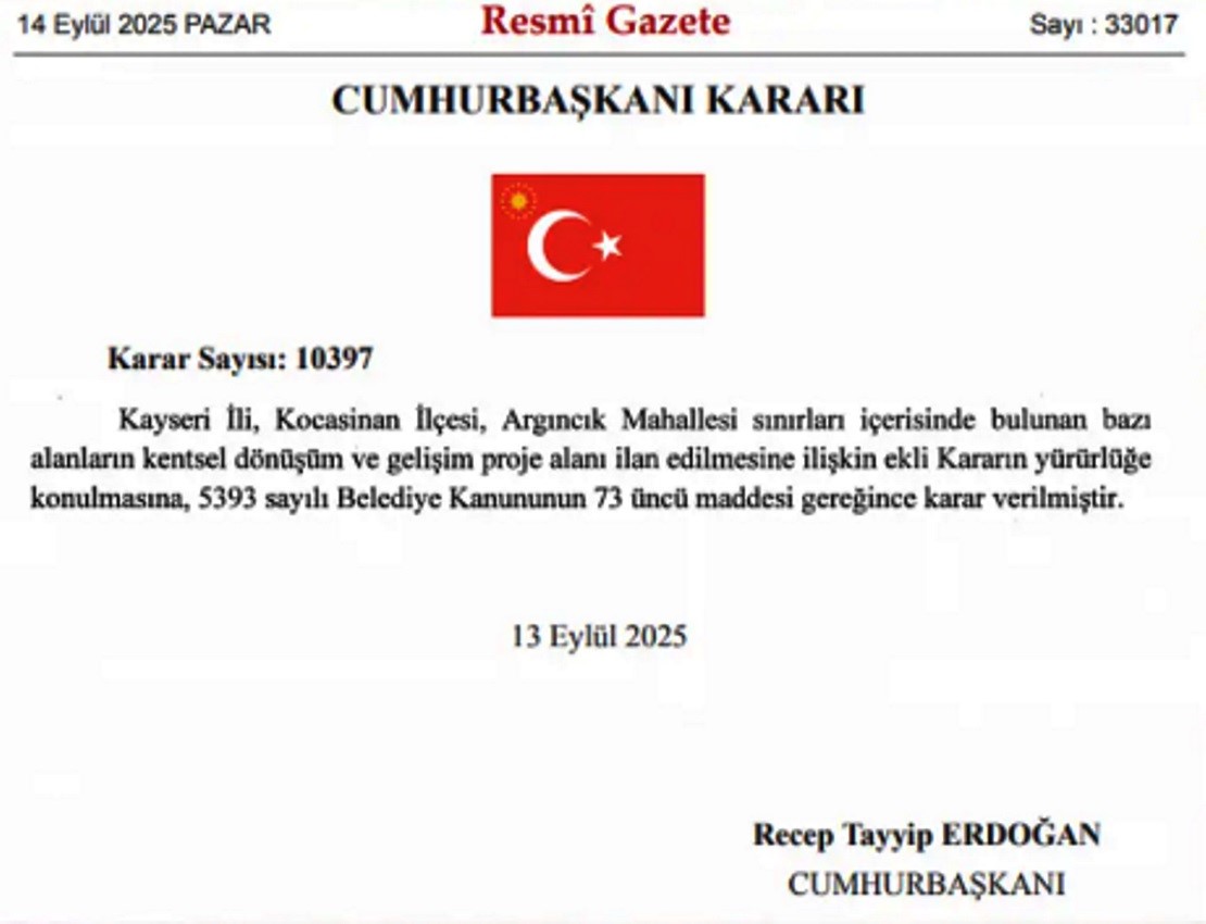 Başkan Çolakbayrakdar: "Argıncık; şehrin geleceğini şekillendirecek, Kayseri tarihinin en büyük dönüşüm kararıdır"
