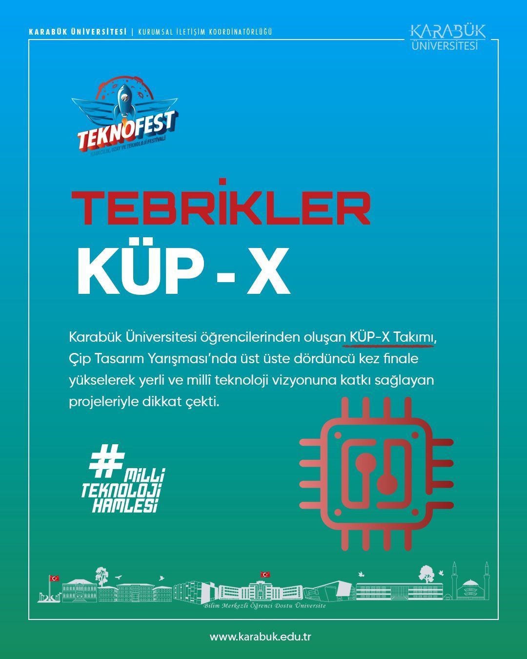 Karabük Üniversitesi öğrencilerinden çip tasarımında dördüncü final başarısı