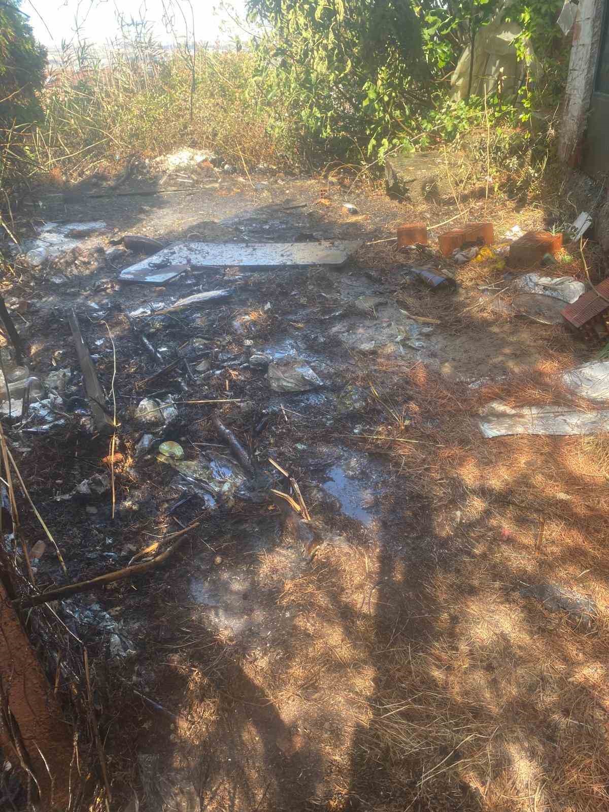 Elektrik panosundan &ccedil;ıkan kıvılcımlar yangına yol a&ccedil;tı
