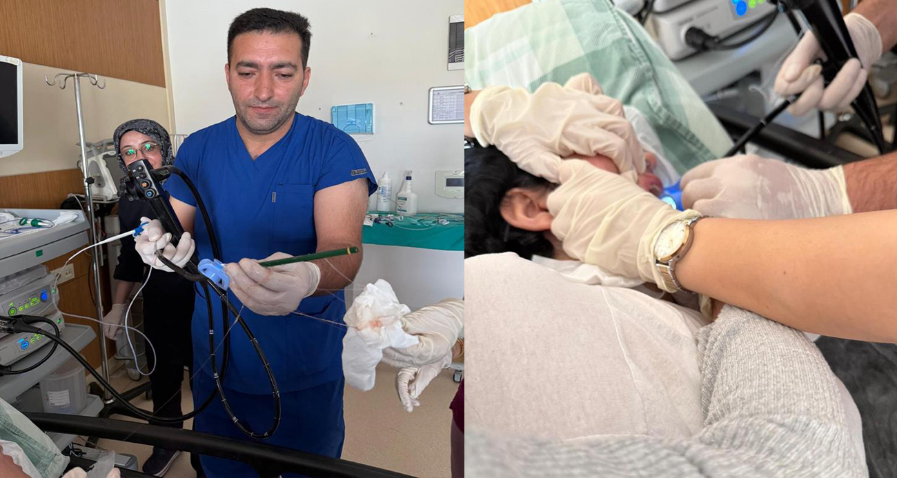 Ağrı’da genç kadının midesinden endoskopiyle iki kalem çıkarıldı