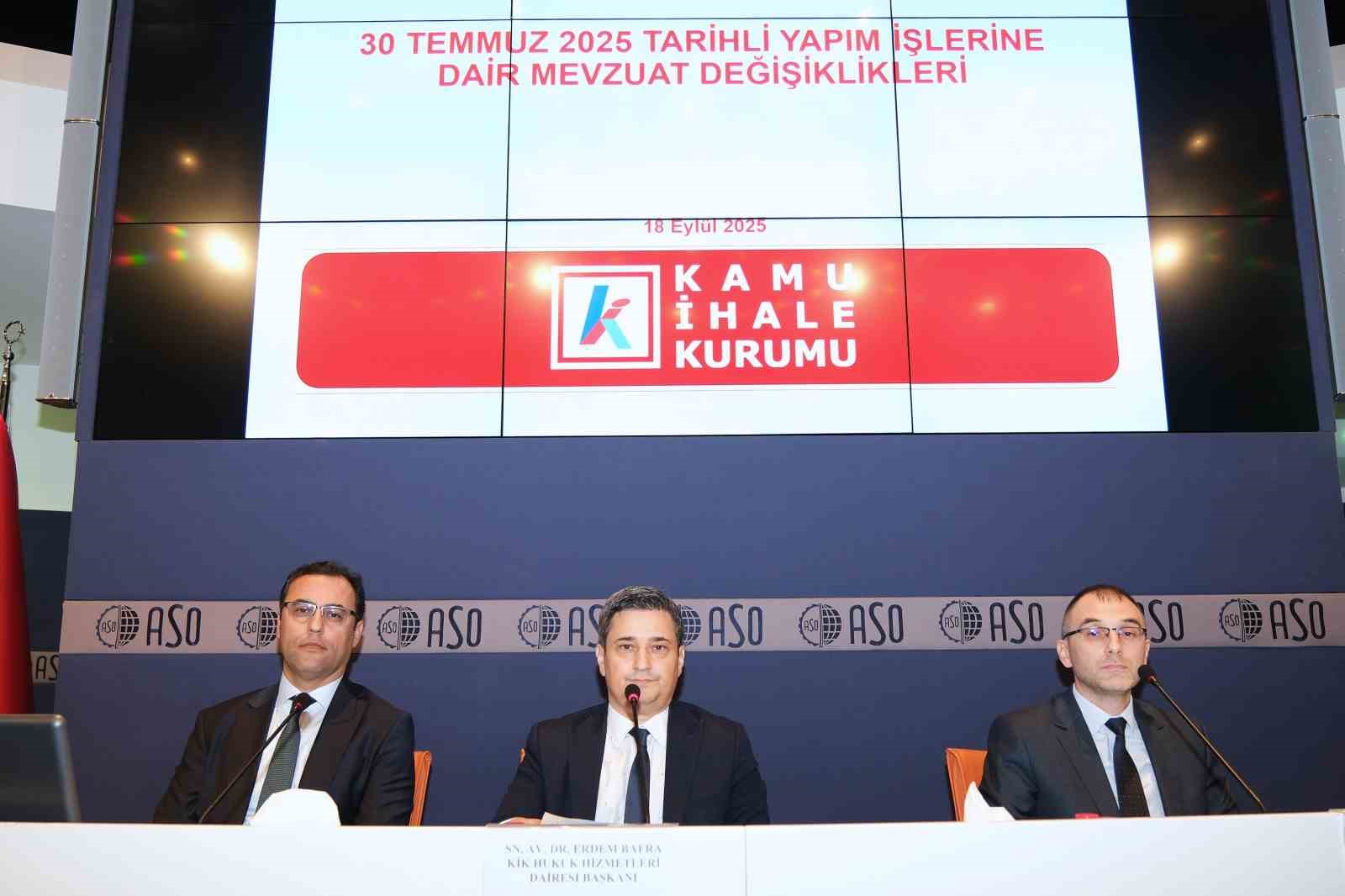 ASO Başkanı Ardıç: "Kamu ihaleleri, ülkemizin uluslararası rekabet konumunun belirleyici unsurlarından biridir"