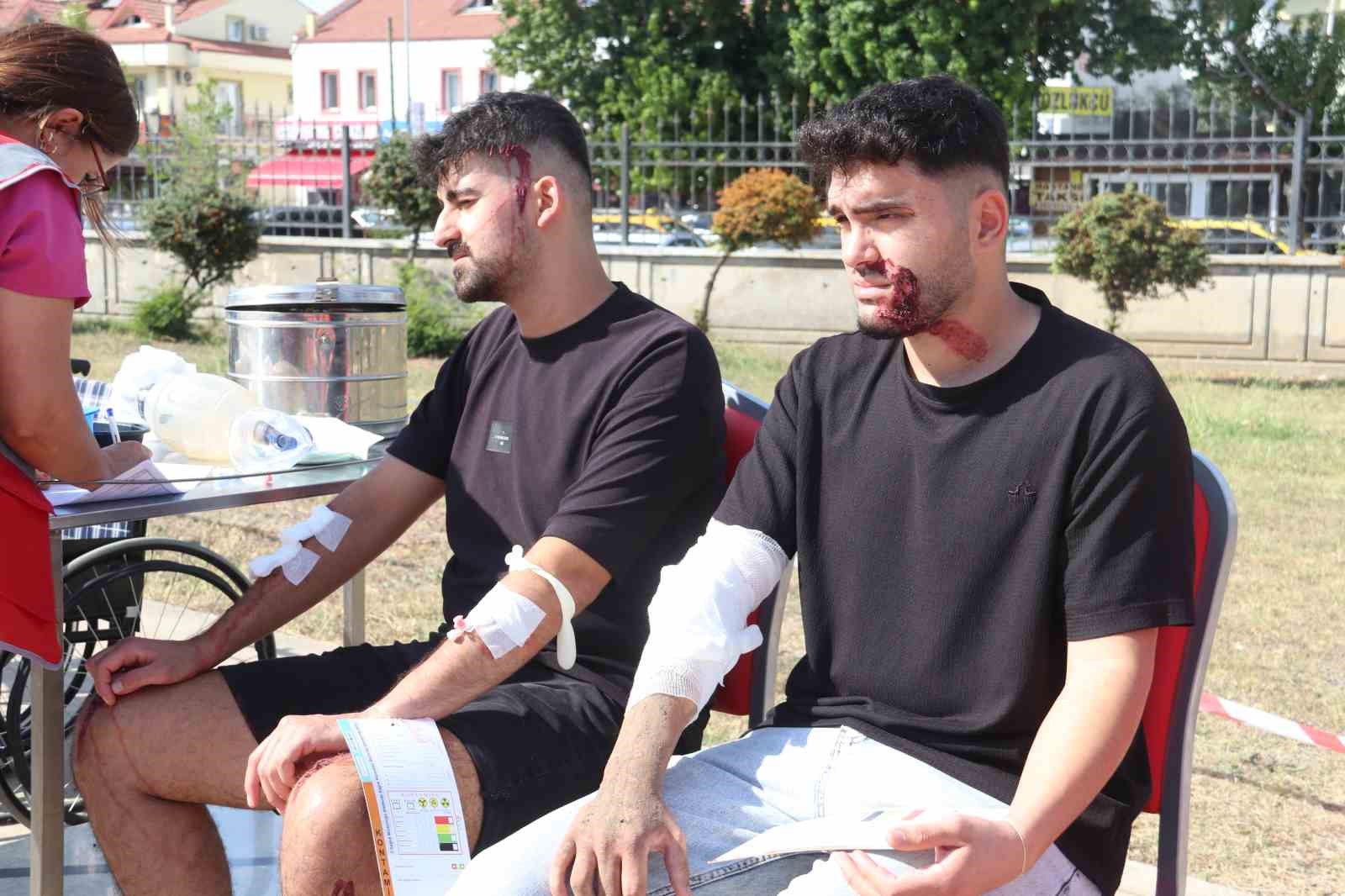 Fethiye Devlet Hastanesi’nde Afet Tatbikatı gerçeğini aratmadı