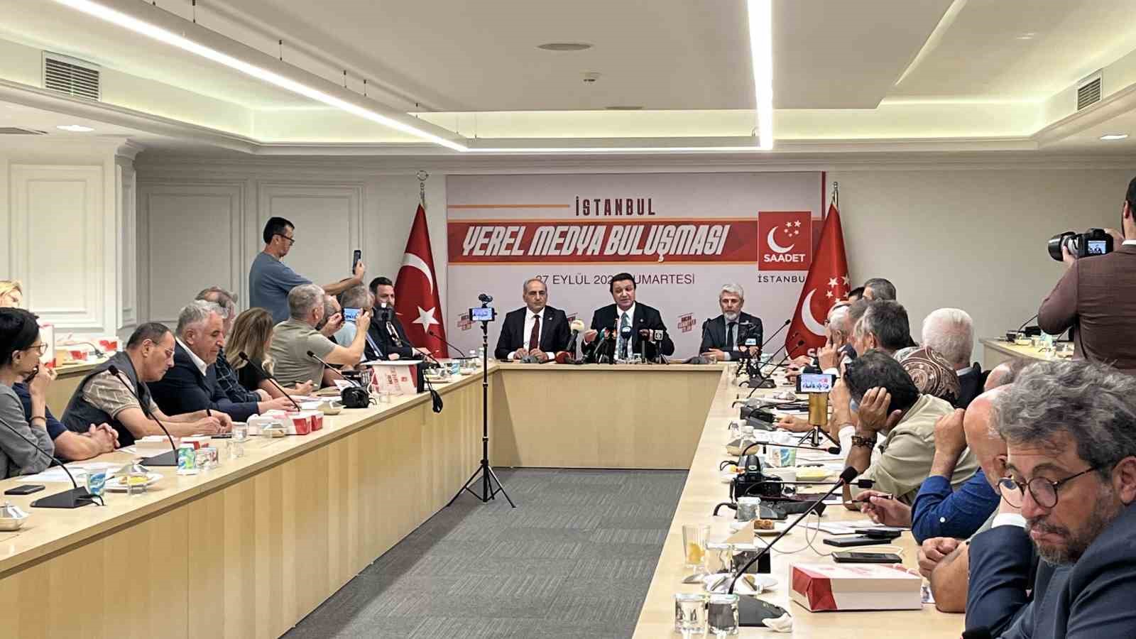 Saadet Partisi Genel Başkanı Arıkan, İstanbul’da yerel medya temsilcileriyle buluştu