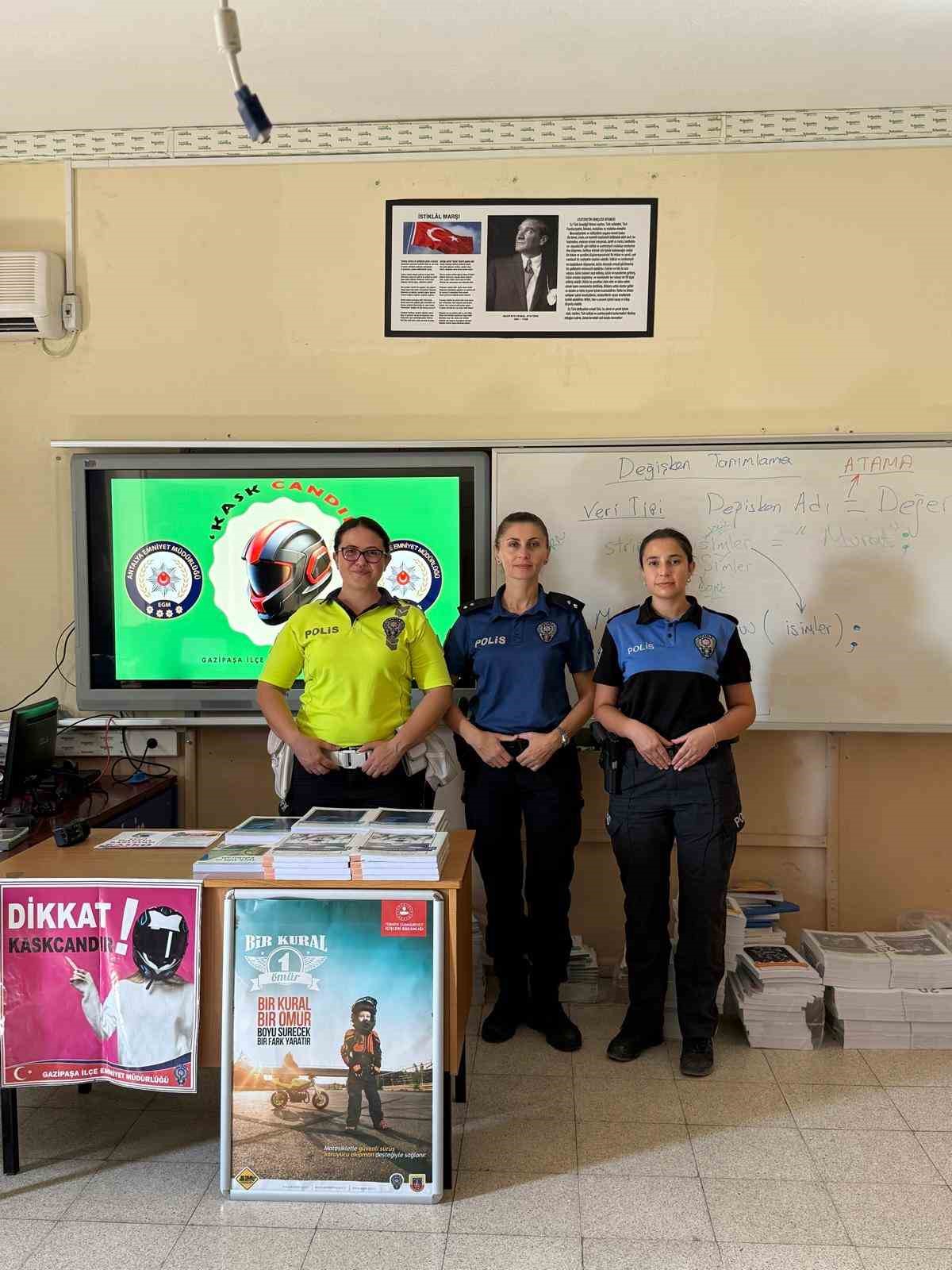 Gazipaşa’da ’Kask Candır’ semineri ilgi gördü