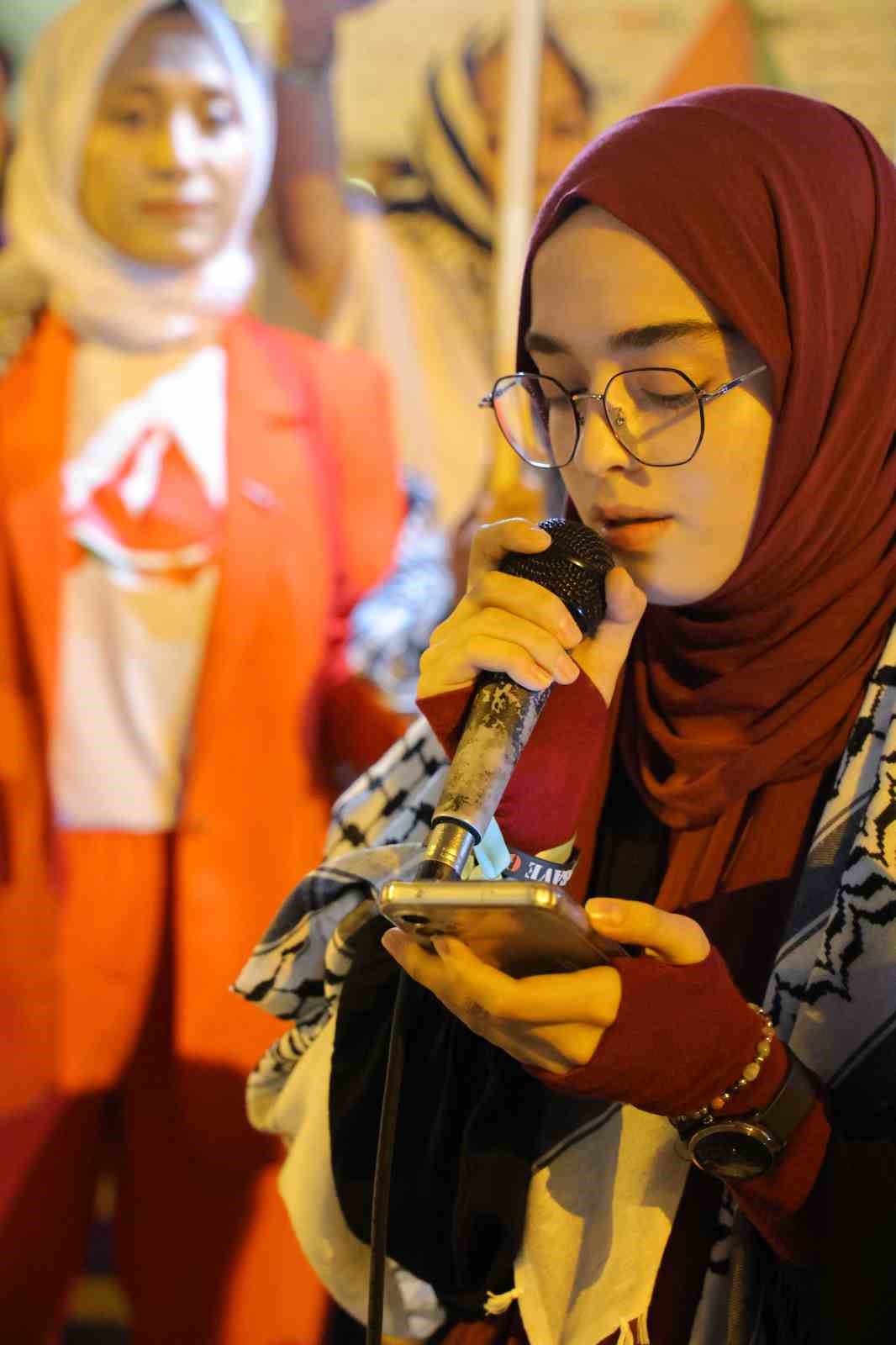 Kahramanmaraş’ta vatandaşlardan Filistin’e destek gösterisi