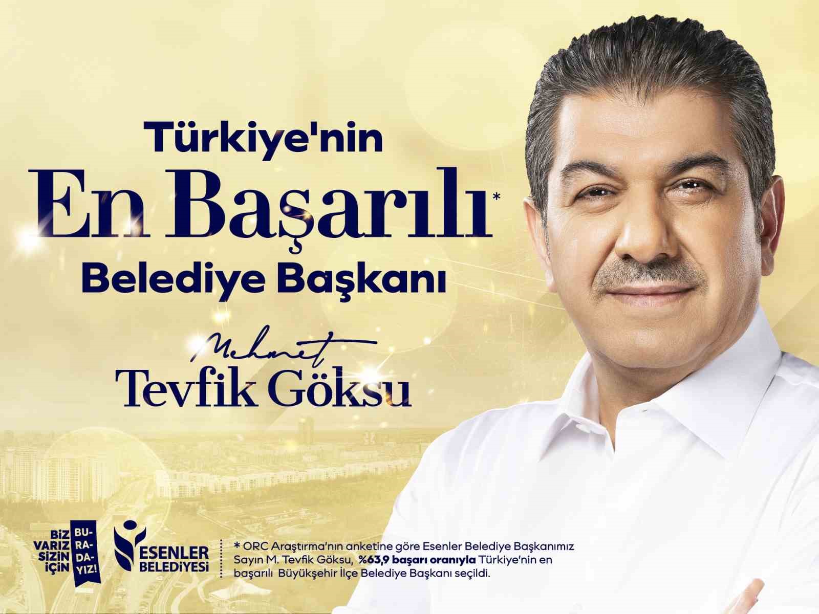 Esenler Belediye Başkanı Göksu Türkiye’de birinci sırada