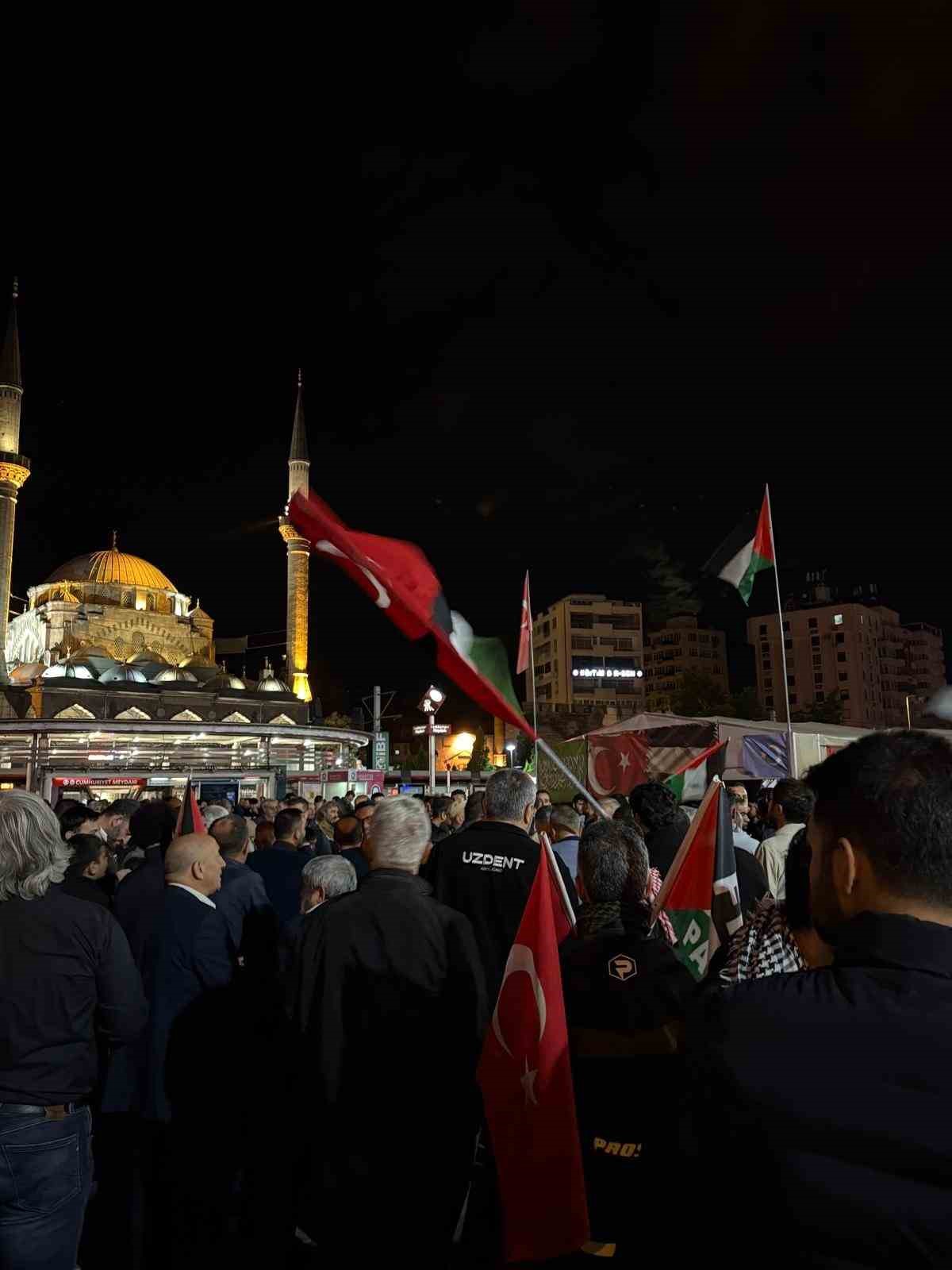 Kayseri’de İsrail’in Sumud Filosu’na müdahalesine tepki