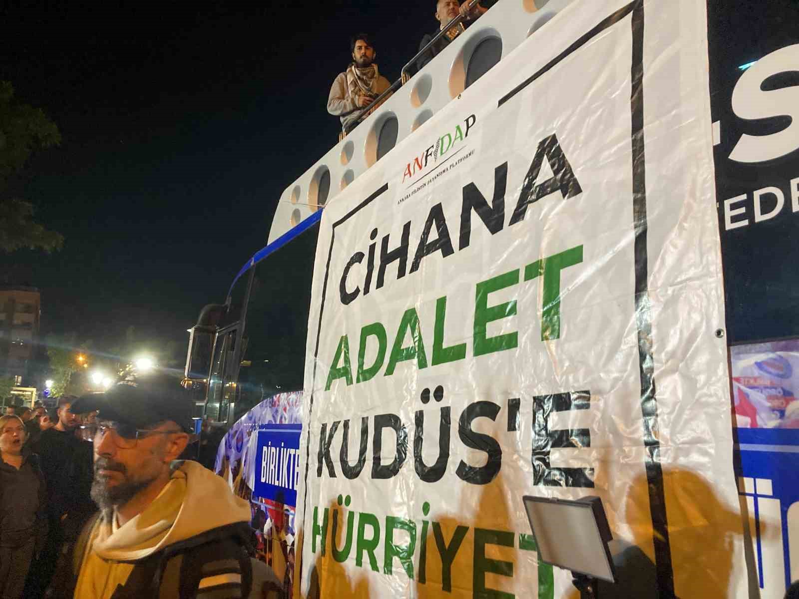 ABD Büyükelçiliği önünde Sumud Filosu eylemi