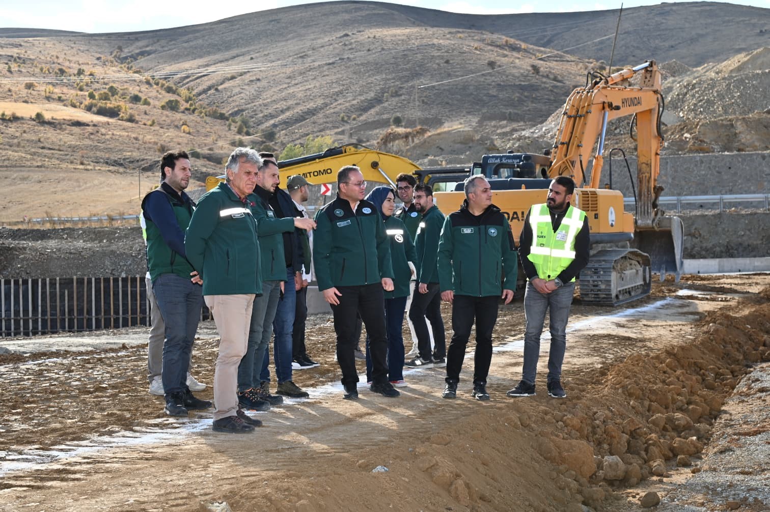 Yelpınar Göleti inşaatında çalışmalar sürüyor