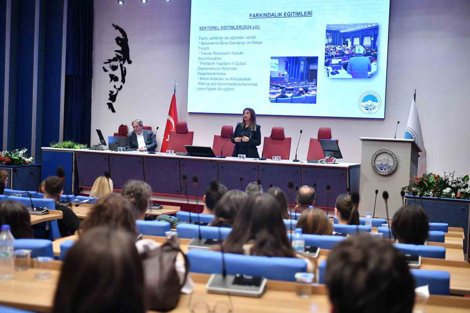 Kayseri Büyükşehir, TOBB Üniversitesi öğrencilerine tarihi ve afet risk azaltma projelerini anlattı