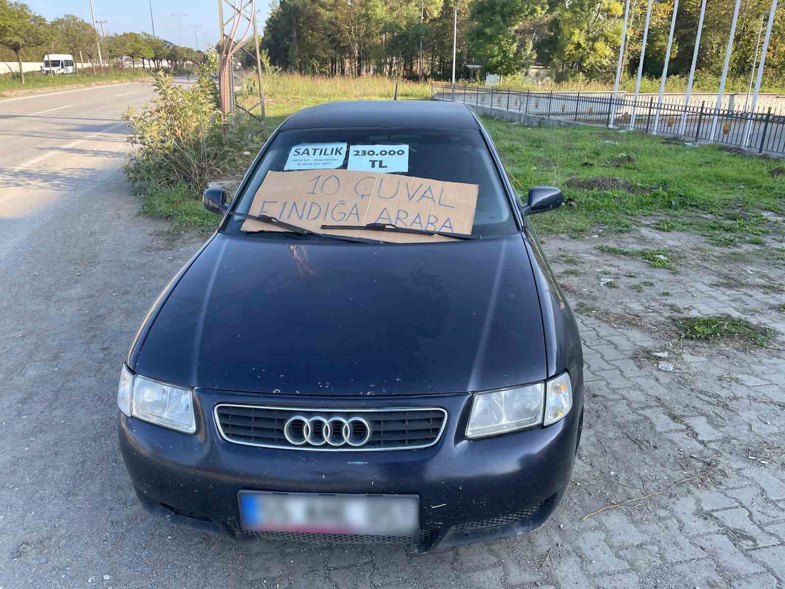 10 çuval fındık getirene araba