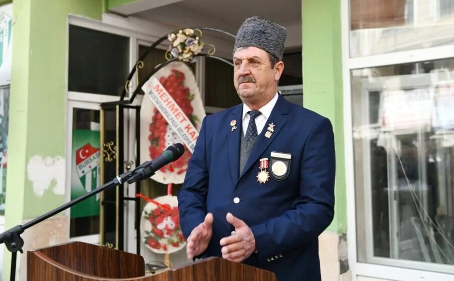 Gaziler derneği başkanına son görev