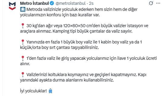 Metro İstanbul’da