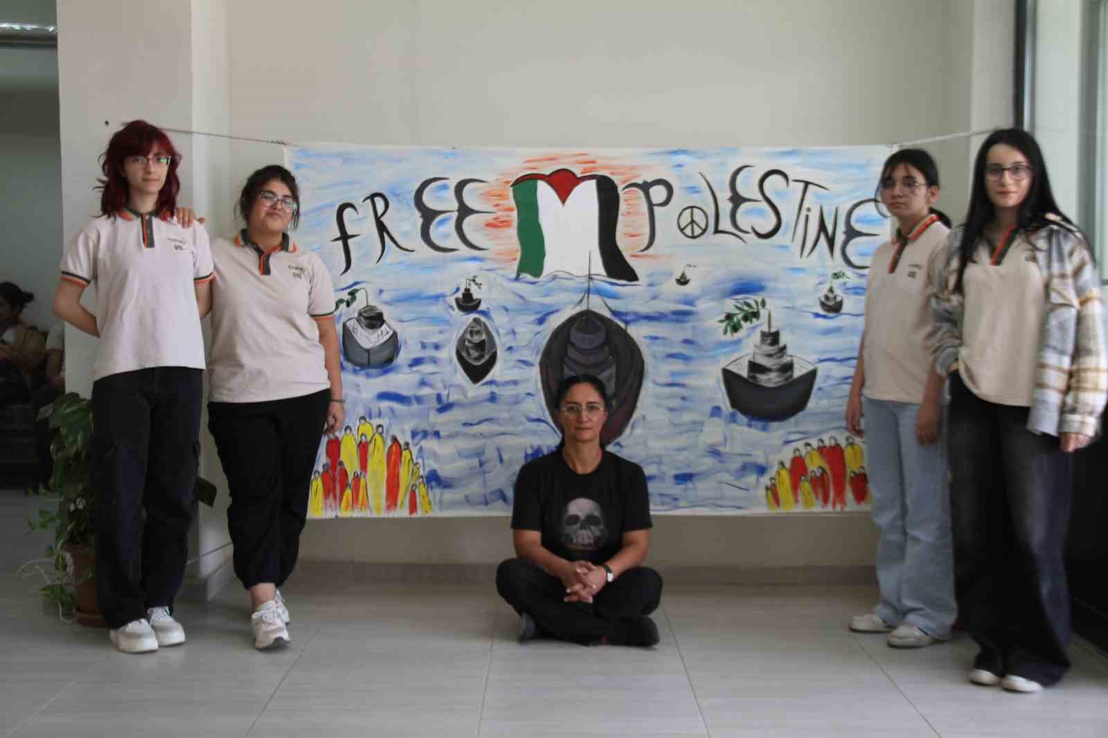 Tunceli&rsquo;de &ouml;ğrencilerden Filistin&rsquo;e destek
