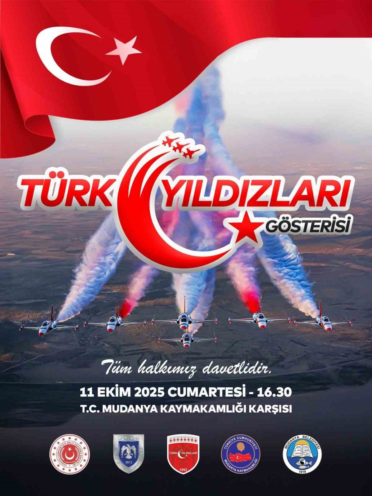 Türk Yıldızları Mudanya’da gökyüzünü renklendirecek
