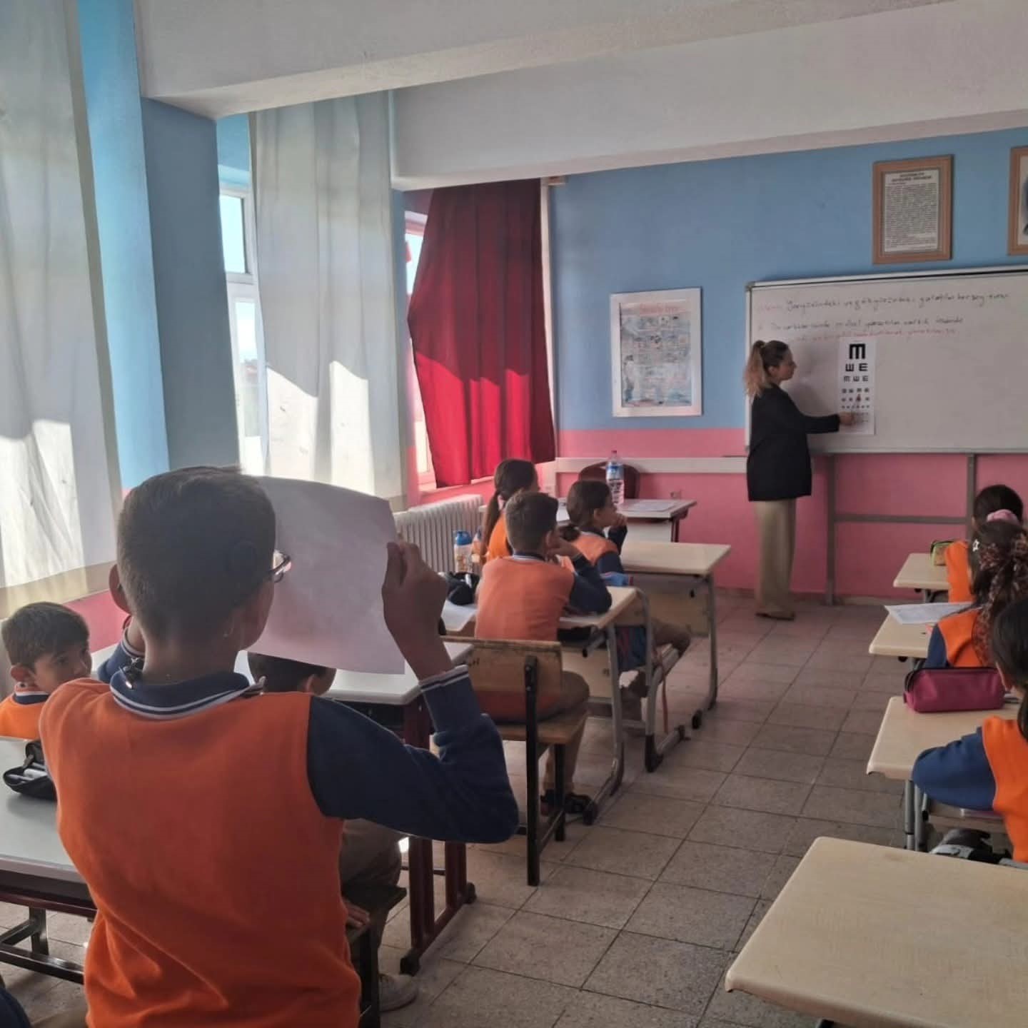 Öğrencilere göz taraması yapıldı