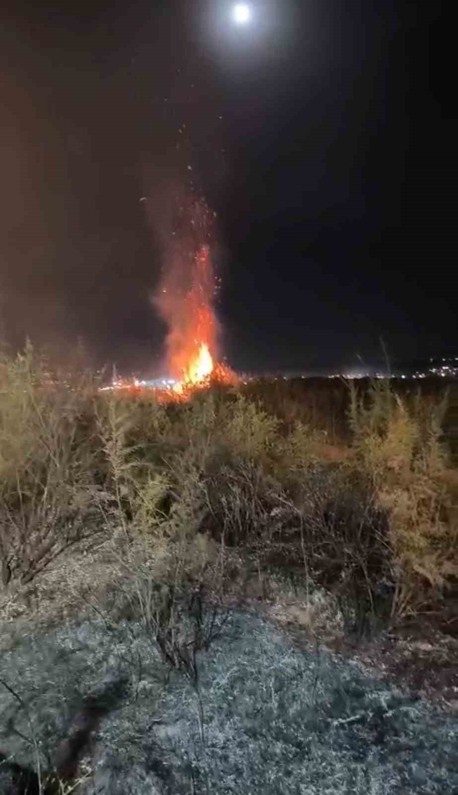 Batman’da anız yangını: 30 dönümlük alan kül oldu