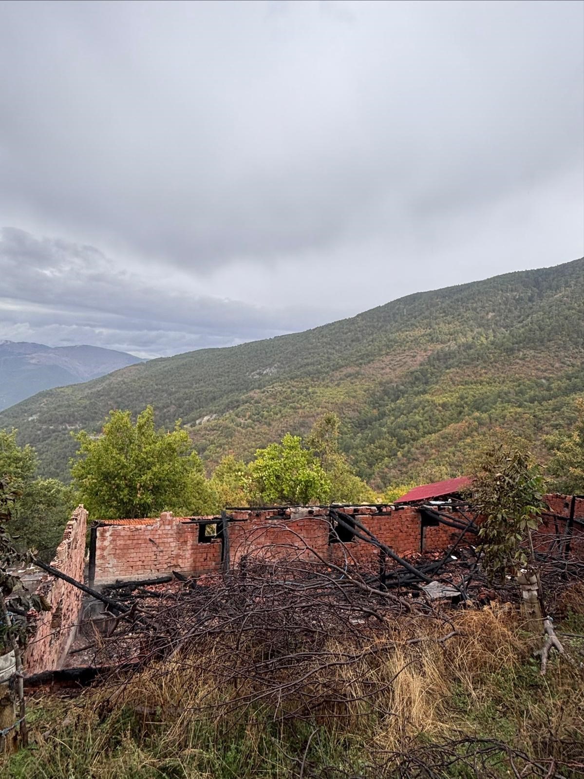 &Ccedil;orum&rsquo;da yanan ahırdaki 30 k&uuml;&ccedil;&uuml;kbaş hayvan telef oldu
