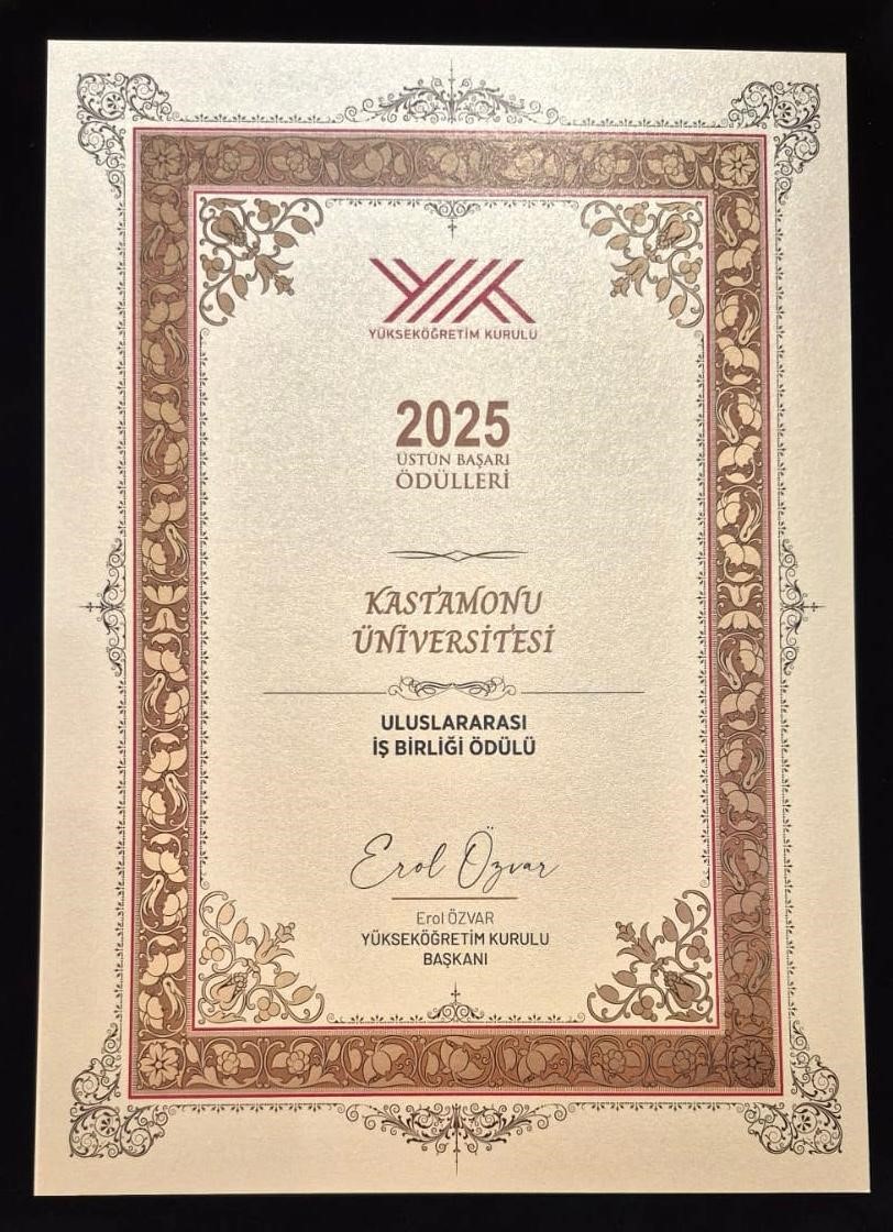 Cumhurbaşkanı Erdoğan&rsquo;dan Kastamonu &Uuml;niversitesi&rsquo;ne &uuml;st&uuml;n başarı &ouml;d&uuml;l&uuml;
