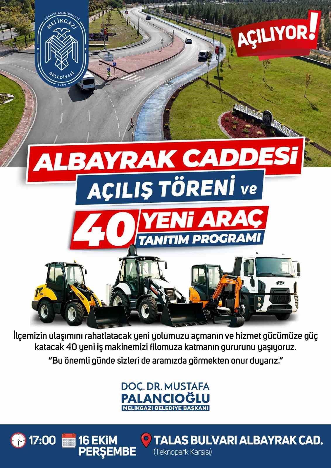Kayseri’nin trafik yükünü hafifletecek olan Albayrak Caddesi açılıyor
