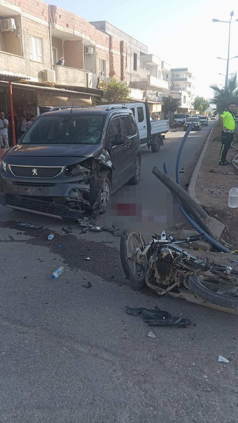 Şırnak’ta motosiklet sürücüsünün ağır yaralandığı kaza kamerada