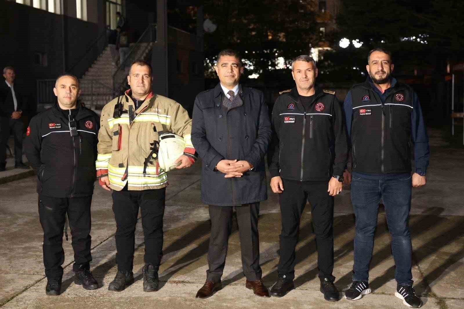 Lise pansiyonunda kurtarma tatbikatı
