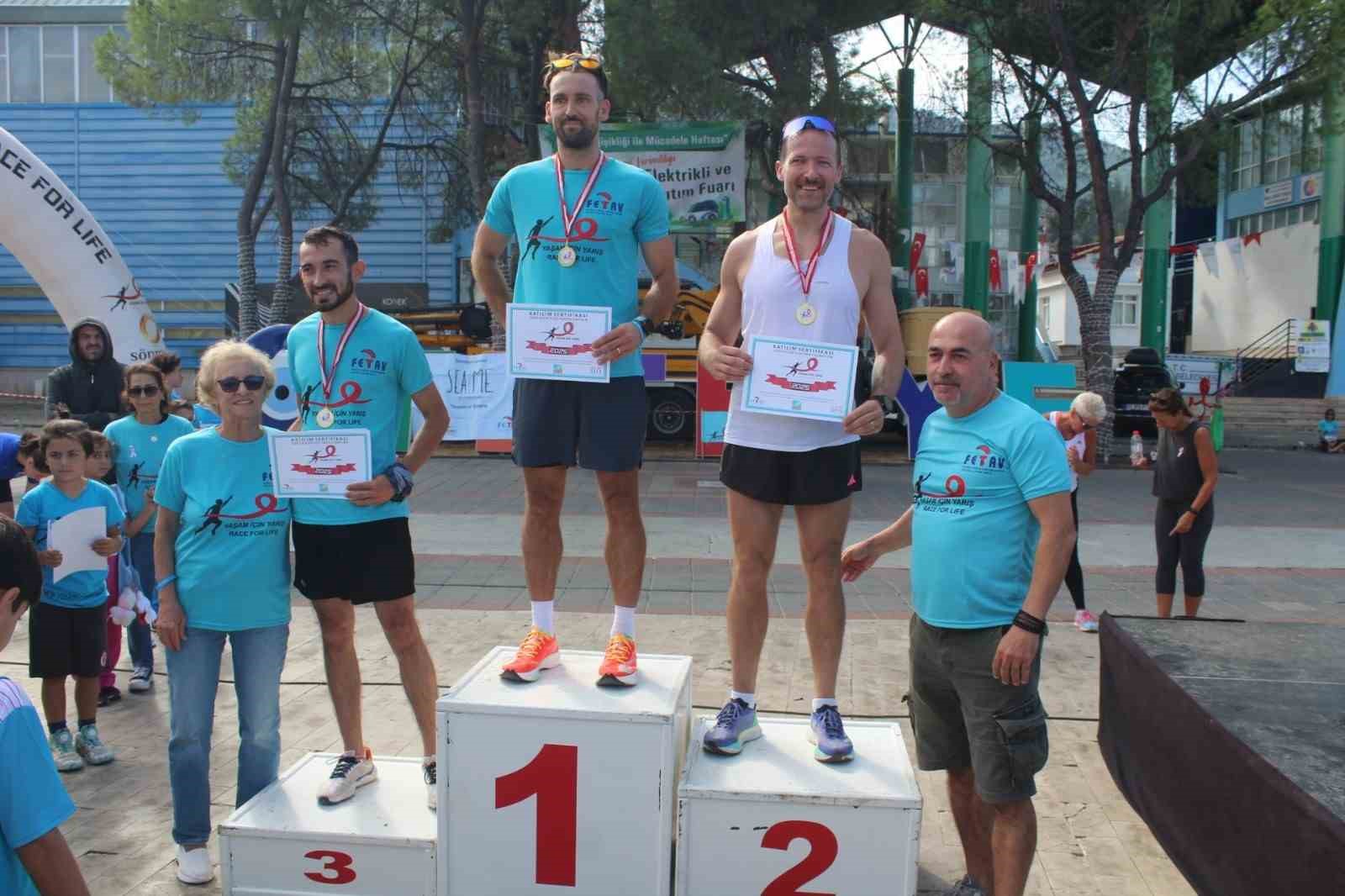 Fethiye’de kanser hastaları için koştular