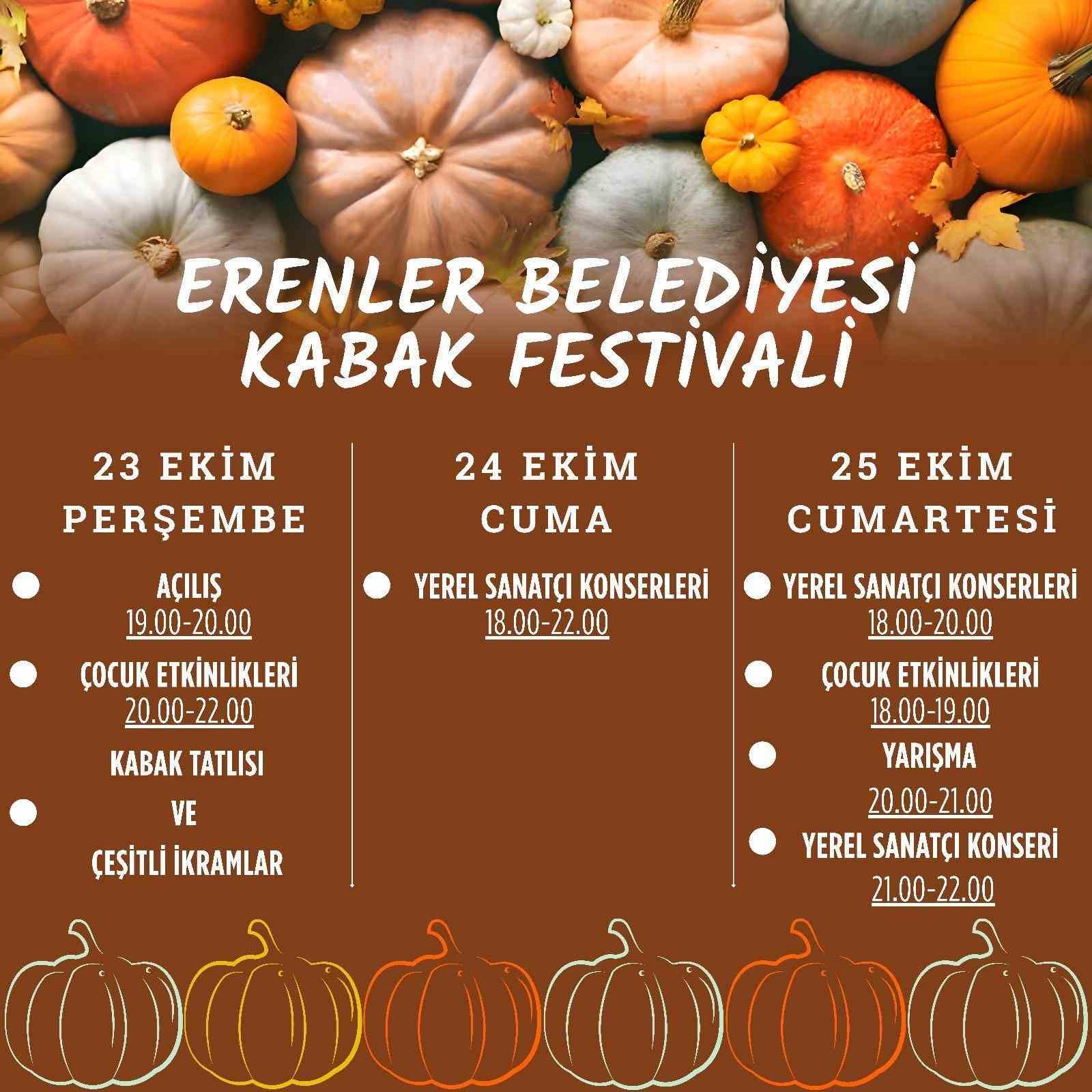 Erenler&rsquo;de Kabak Festivali heyecanı başlıyor
