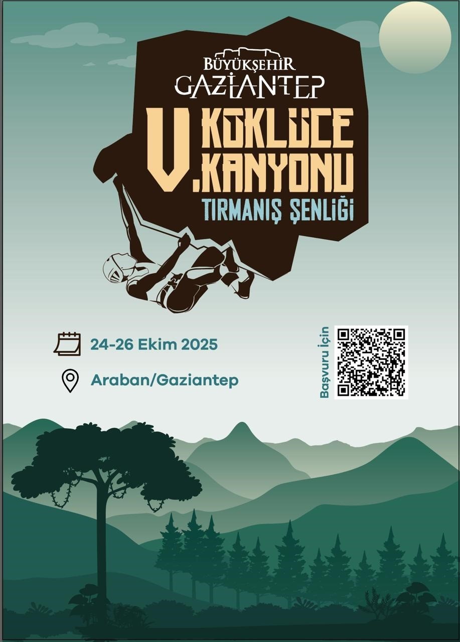 Gaziantep B&uuml;y&uuml;kşehir 5&rsquo;inci K&ouml;kl&uuml;ce Kanyonu Tırmanış Şenliği başlıyor
