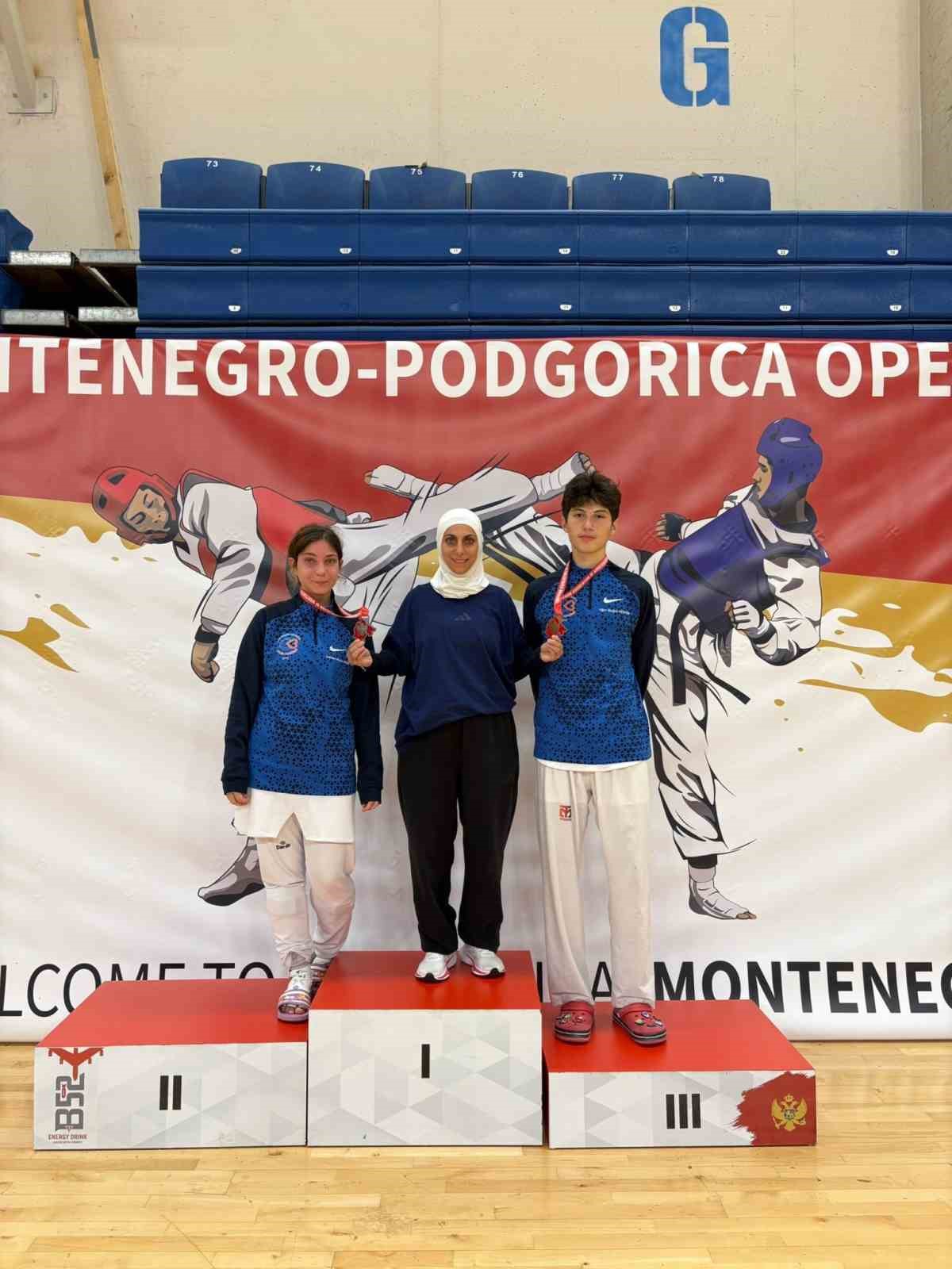 Tekirdağlı sporculardan Karadağ’da çifte madalya gururu
