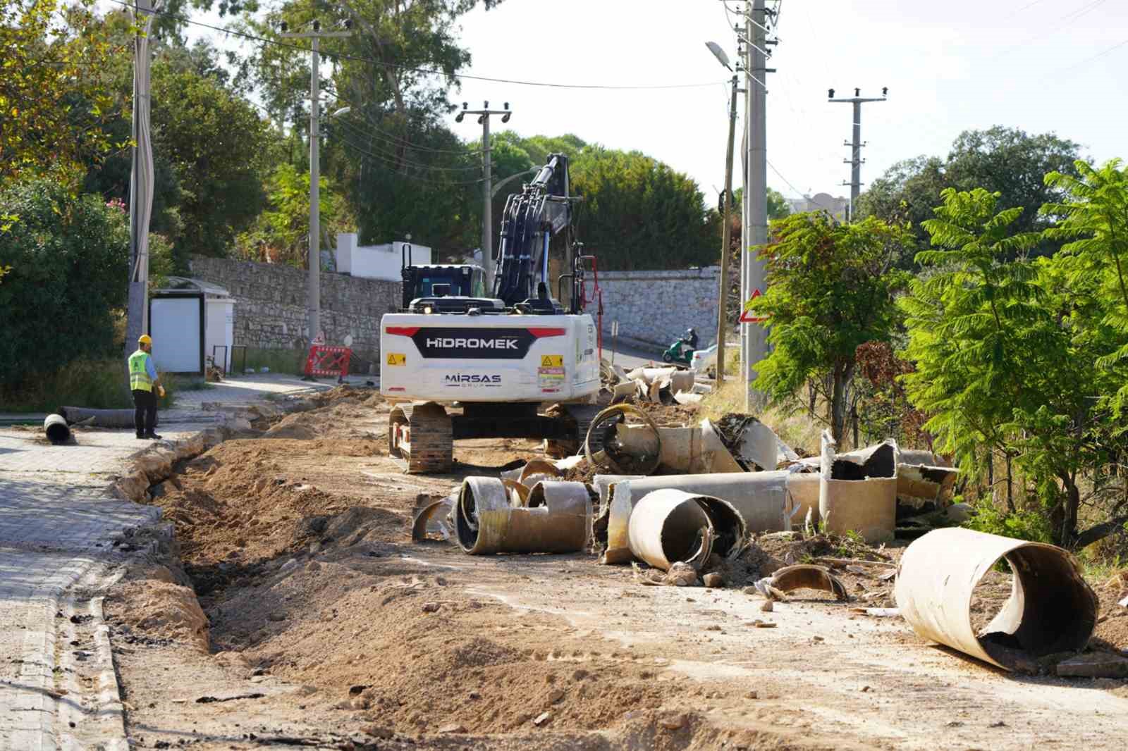 Bodrum Bergamut caddesinde yılların sorunu 3 günde çözüldü
