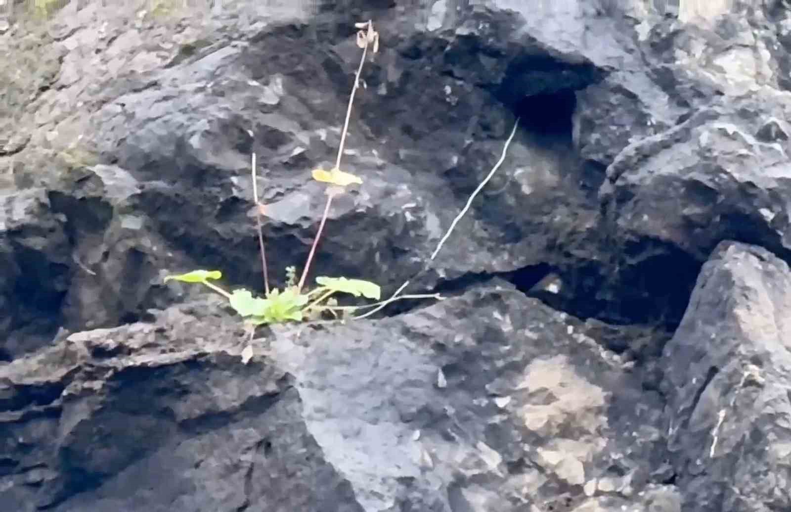 Amasra&rsquo;da kayalardan sarkan kablolar paniğe neden oldu: 19 yıl &ouml;nce patlatılan dinamitlerden kaynaklandığı ortaya &ccedil;ıktı
