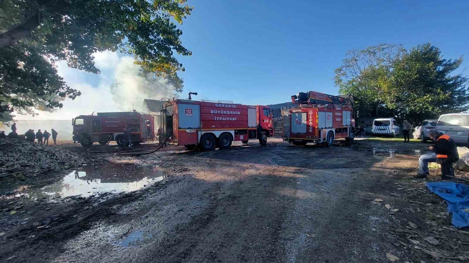 Sakarya’da ahşap atölyesinde korkutan yangın