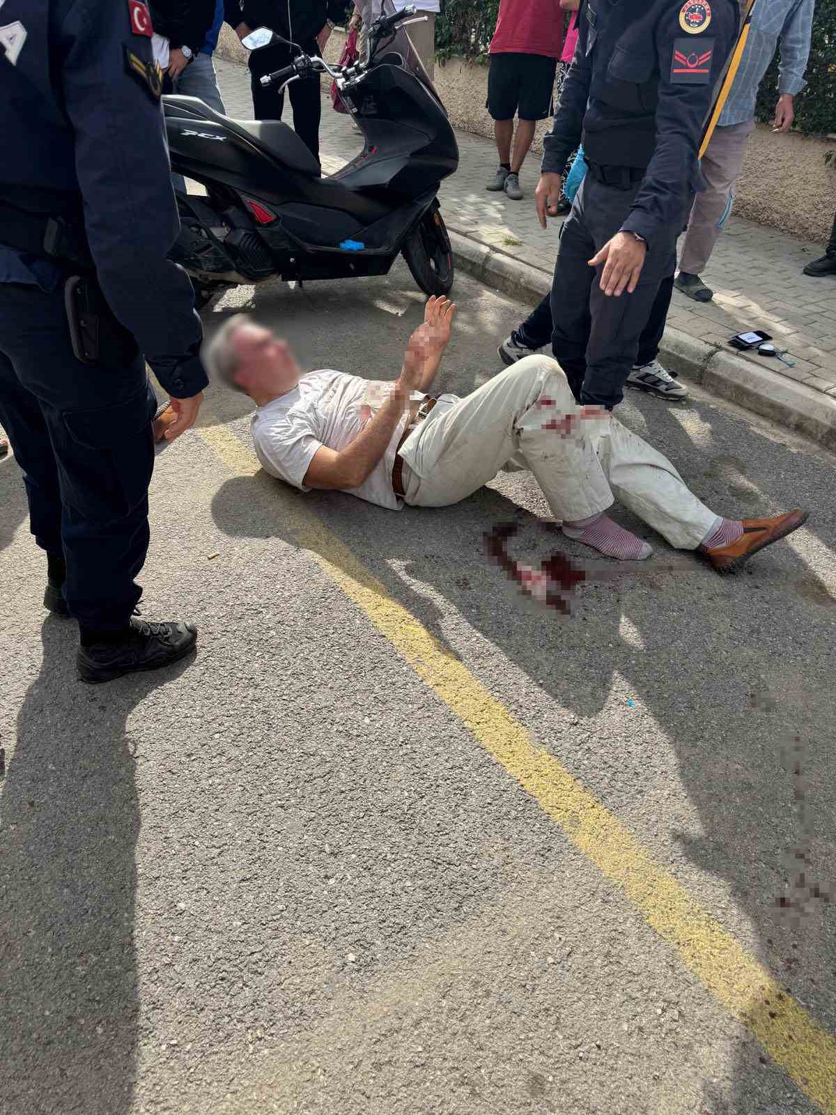 Rus uyruklu çiftin tartışması bıçaklı saldırıya döndü, o anlar güvenlik kamerasına yansıdı