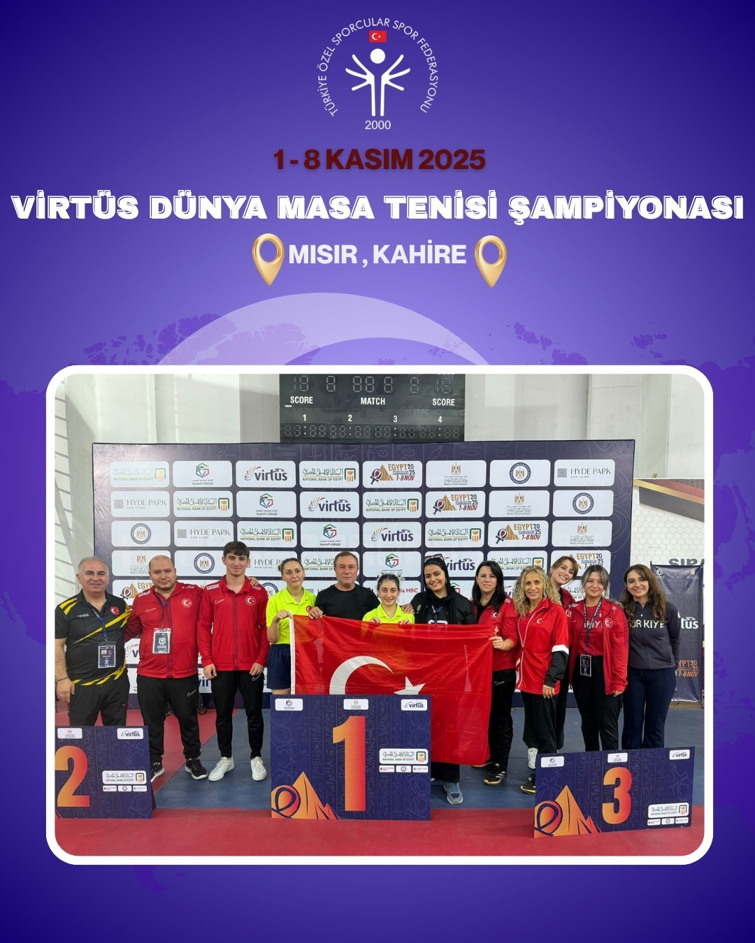 Özel Sporcular Para Masa Tenisi Mili Takımı, Dünya şampiyonu
