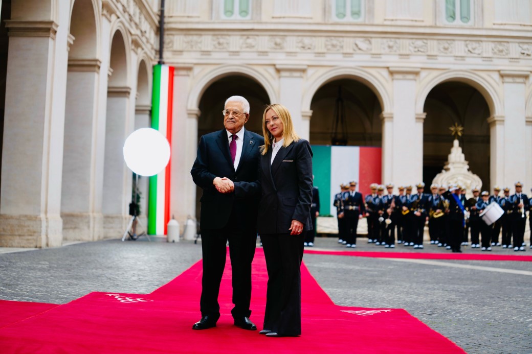 İtalya Başbakanı Meloni, Roma'da Filistin Devlet Başkanı Abbas ile görüştü