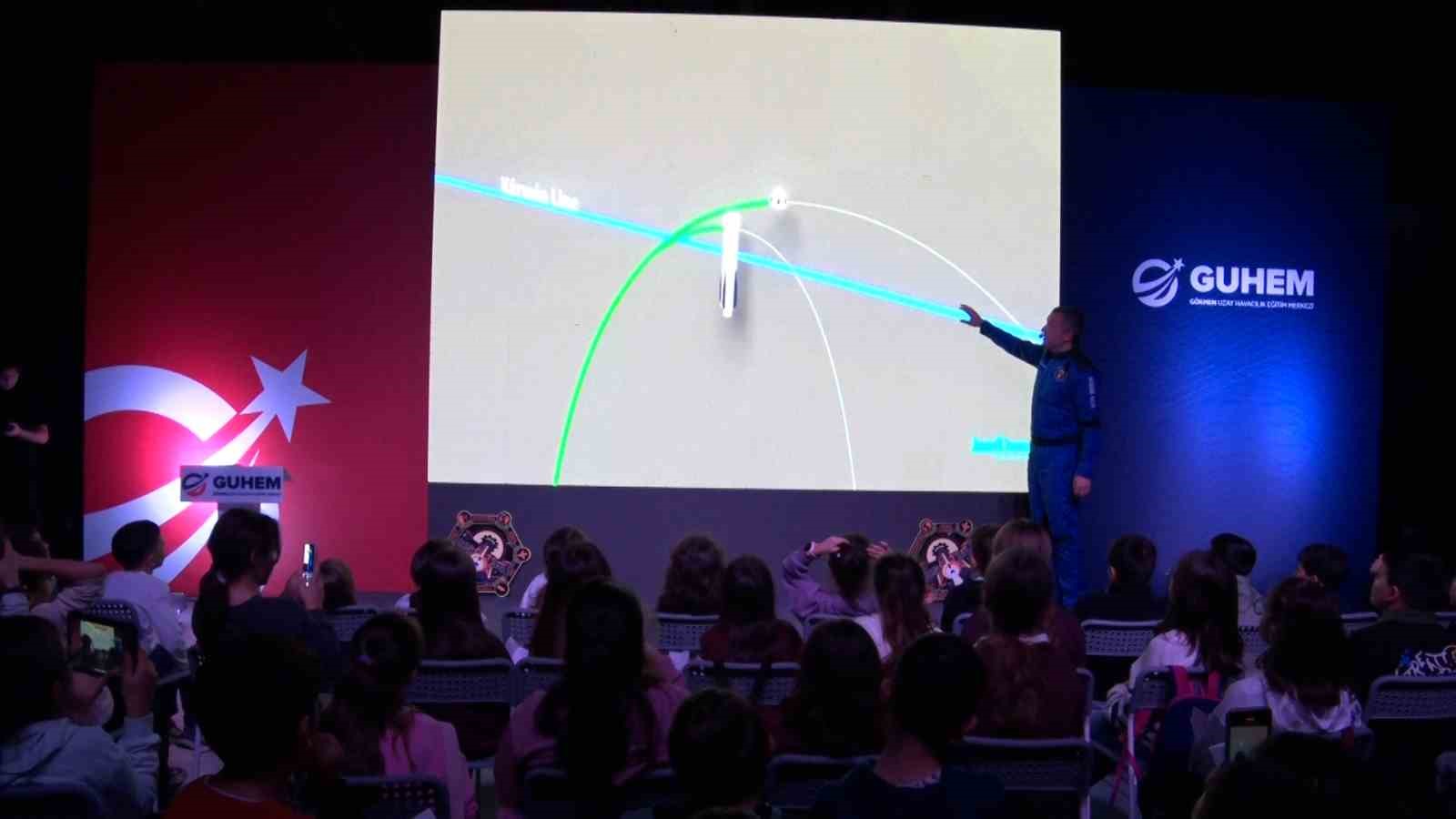 Türkiye’nin 3’üncü astronotu Gökhan Erdem uzaya çıkardığı Bursaspor bayrağını GUHEM’e teslim etti
